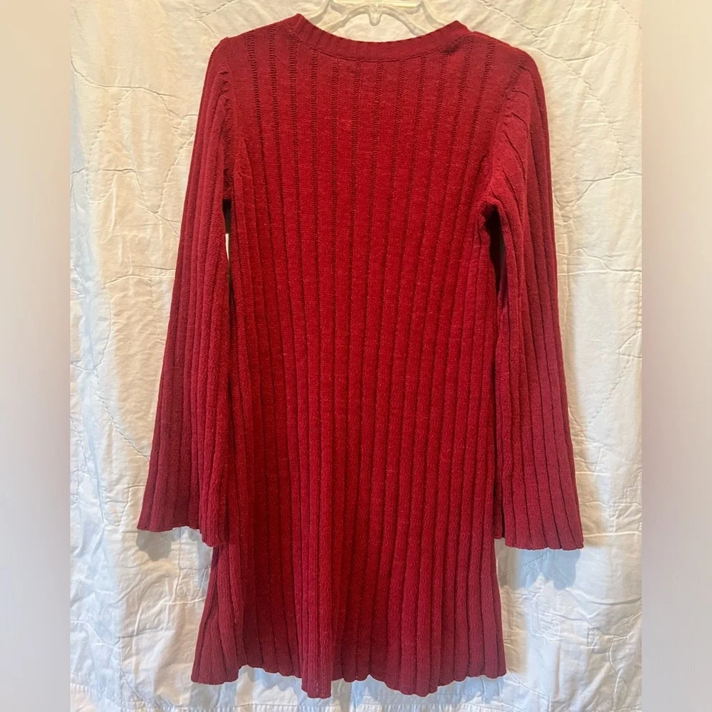 American Eagle Sweater Dresses Red & Black Long Sleeve Stretch Dresses Sz:SmP/Ch